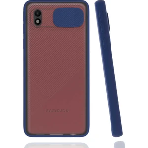 Cepte Aksesuar Samsung Galaxy A01 Core Kılıf Lensi Kapak - Lacivert