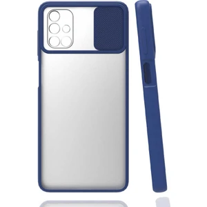 Cepte Aksesuar Samsung Galaxy M51 Kılıf Lensi Kapak - Lacivert