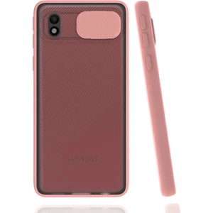 Cepte Aksesuar Samsung Galaxy A01 Core Kılıf Lensi Kapak - Pembe Açık