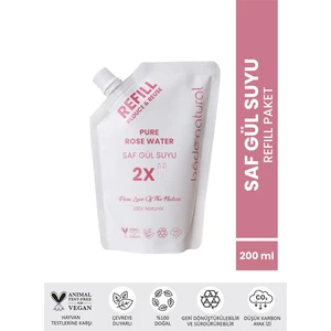 Bade Natural Gül Suyu Aydınlatıcı Tonik Refill 200 ml %100 DoğalSaf