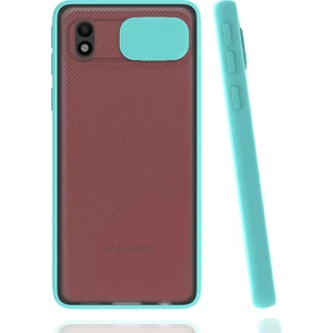 Cepte Aksesuar Samsung Galaxy A01 Core Kılıf Lensi Kapak - Turkuaz