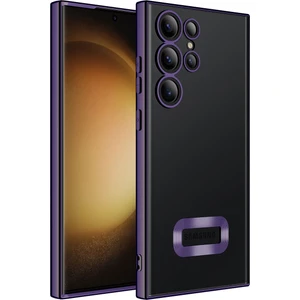 Cepte Aksesuar Galaxy S23 Ultra Kılıf Kamera Korumalı Logo Gösteren Zore Omega Kapak-Derin Mor