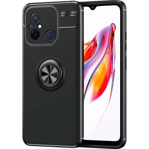 Cepte Aksesuar Xiaomi Redmi 12C Kılıf Zore Ravel Silikon Kapak-Siyah