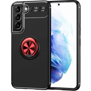 Cepte Aksesuar Galaxy S22 Plus Kılıf Zore Ravel Silikon Kapak-Siyah-Kırmızı