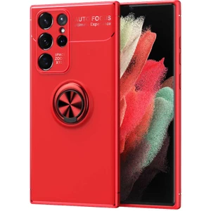 Cepte Aksesuar Galaxy S22 Ultra Kılıf Zore Ravel Silikon Kapak-Kırmızı