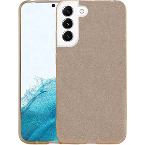 Cepte Aksesuar Galaxy S22 Plus Kılıf Zore Shining Silikon-Gold