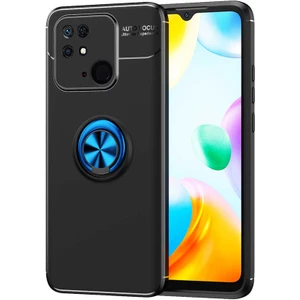 Cepte Aksesuar Xiaomi Redmi 10C Kılıf Zore Ravel Silikon Kapak-Siyah-Mavi