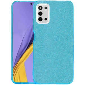 Cepte Aksesuar Galaxy A03S Kılıf Zore Shining Silikon-Mavi