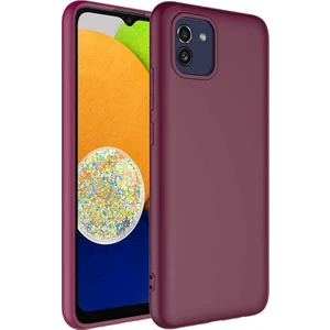 Cepte Aksesuar Galaxy A03 Kılıf Zore Mara Lansman Kapak-Koyu Mor