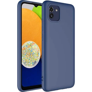 Cepte Aksesuar Galaxy A03 Kılıf Zore Mara Lansman Kapak-Lacivert