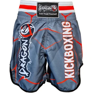 DragonDo KB243 Kick Boks Şortu Kick Boxing Antrenman Şortu Gri Desenli Şort