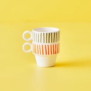Bella Maison Stripe Espresso 2'li Set (105 Cc)