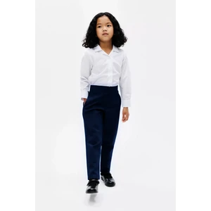 Cmz Collection Casual Dokuma Kumaş Regular Kalıp Yüksek Bel Rahat Kız Çocuk Okul Pantolon u