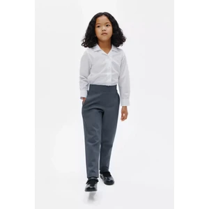 Cmz Collection Casual Dokuma Kumaş Regular Kalıp Yüksek Bel Rahat Kız Çocuk Okul Pantolon u