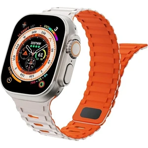 Watch 3 4 5 6 7 8 9 Ultra 2 Se 42 44 45 49MM Uyumlu Mıknatıslı Ultra Sağlam Silikon Kordon