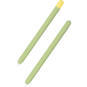 Apple Pencil 2. Nesil Uyumlu Kılıf Çift Renkli Mat Silikon Kalem Koruyucu 2 Uçlu
