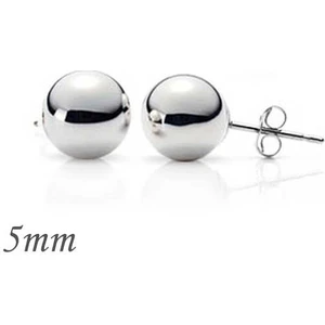 Gümüş Top Küpe - 5 mm