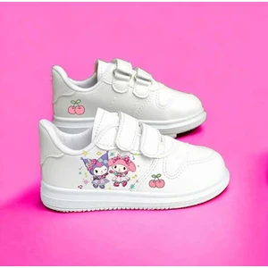 Amazoon Desing Tatlı Şeker Kuro-Minilik Baskılı Sneaker Kız Çocuk Okul Ayakkabısı