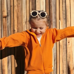 Bebeğime Çorap Kaşkorse Oversize Önü Fermuarlı Dik Yaka Hırka