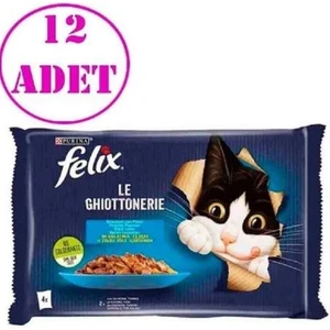 Multipack Somonlu ve Ton Balıklı Yetişkin Kedi Yaş Maması 4X85 gr 12 Adet