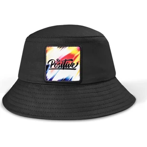 Bucket Positive - 1 Kod Logolu Siyah Şapka (Cap)