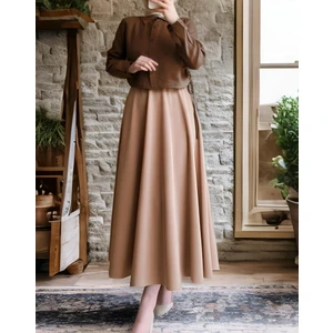 Cng Moda Scuba Kumaş Tesettür Kloş Etek