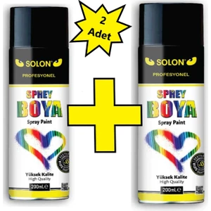 2 Adet Parlak Siyah Sprey Boya 200ml.