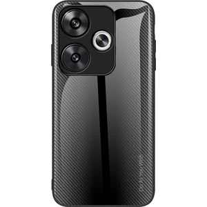 4U Sky Xiaomi Poco F6 5g Telefon Kılıfı Temperli Cam + Tpu Telefon Kapağı Karbon Fiber Doku-Siyah (Yurt Dışından)