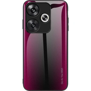 4U Sky Xiaomi Poco F6 5g Telefon Kılıfı Temperli Cam + Tpu Telefon Kapağı Karbon Fiber Doku-Gül (Yurt Dışından)