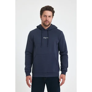 3 İp Şardonlu Kapuşonlu Baskılı Cepli Sweatshirt 5281