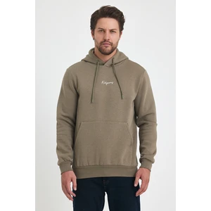 3 İp Şardonlu Kapuşonlu Baskılı Cepli Sweatshirt 5281