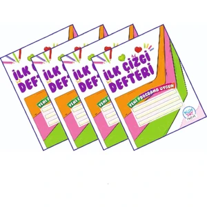 1. Sınıf İlk Çizgi ve Yazı Defterim 4 'lü (Yeni Müfredata Uyumlu) - Büyük Boy-80 Gr