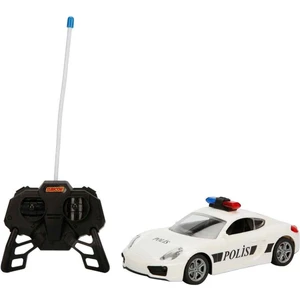 Suncon 1:20 Uzaktan Kumandalı Suncon Işıklı Polis Arabası 21 cm 33012 Beyaz Porce