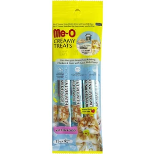 Me-O Yavru Kedi Krema Ödül Maması Tavuk Ciğer ve Keçi Sütlü 15 GR