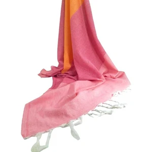 Ecotton Works Peştemal Banyo Plaj Havlusu Pembe Pamuklu Banyo Havlu 90 cm x 180 cm