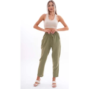 Kadın Boru Paça Müslin Pantolon 240630 -