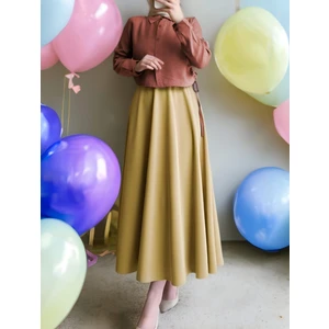 Cng Moda Scuba Kumaş Tesettür Kloş Etek