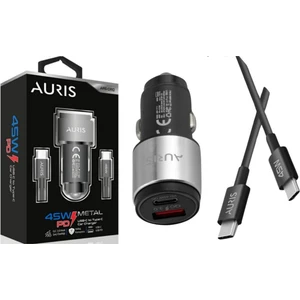 45W Type-C/usb-C Pd Metal Başlı Oto Şarj Cihazı