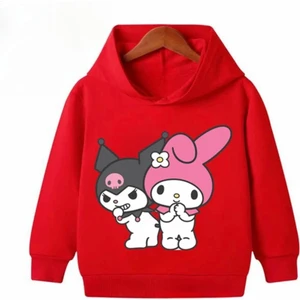 Punıx Kids Çılgın Kuromiler Baskılı Özel Üretim Kapüşonlu Kız Çocuk Kışlık Trend Sweatshirt