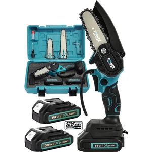 Power Black Extra Güçlü Çift Bataryalı 58VF Şarjlı Ağaç Odun Dal Budama Testeresi Sarı