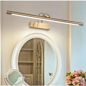 St. Morritz Modern Pilli Aplik Banyo Duvar Ayna Tablo Aydınlatması Flüt Kuğu Aplik Bronz Eskitme Pil Hediyeli
