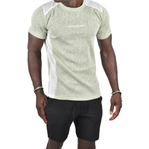 Örme Kumaş Fitilli Omuzu ve Yanları Şeritli Önü Yazılı T-Shirt 2403233