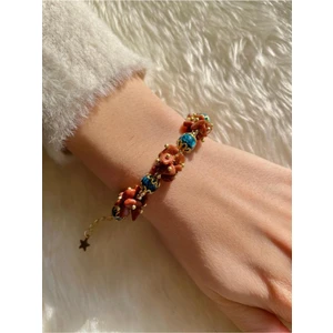 Doğal Taş Serisi Sarmaşık Bileklik Yıldız Taşı