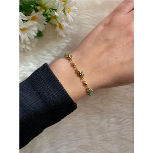 Nazar/nazarlık Cam Boncuk Altın Kaplama Bileklik