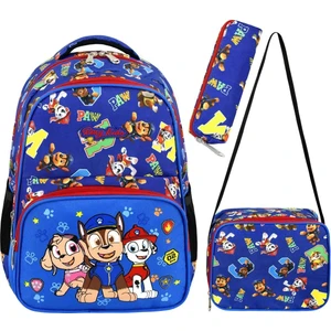 Paw Patrol 3'lü Set Ilkokul Çantası, Termal Beslenme Çantası ve Kalem Kutusu Seti