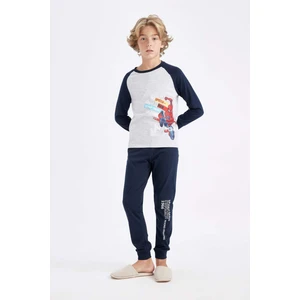 Erkek Çocuk Pijama Takımı Marvel Spiderman Uzun Kollu Üst Uzun Alt D3619A824WN