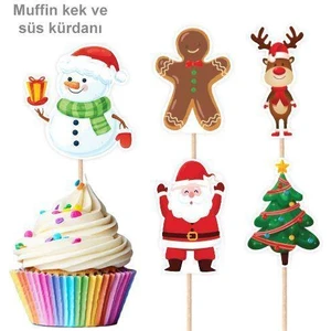 Parti Dükkanım Yılbaşı Temalı Şekilli Kürdan 10 Adet