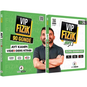 Vip Fizik 90 Günde AYT Kampı Video Ders Kitabı ve AYT Fizik Soru Bankası Seti Vip Fizik Yayınları