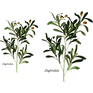 Yapay Zeytin Dalı Çiçek Zetin Bitkisi 90 cm Doğal Gerçek Görünüm Zeytindalı