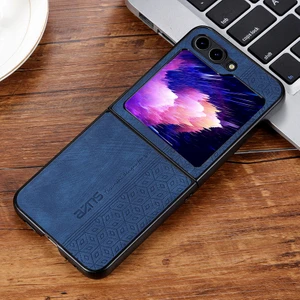 Samsung Galaxy Z Flip 6 Retro Kabartmalı Desen Pu Cep Telefonu Kılıfı (Yurt Dışından)